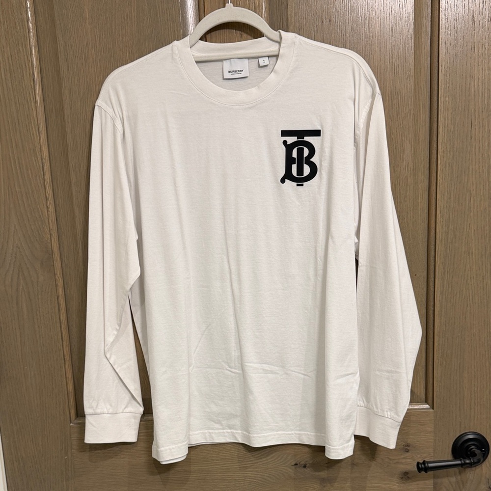 Burberry Women’s White Long Sleeve Shirt Size S